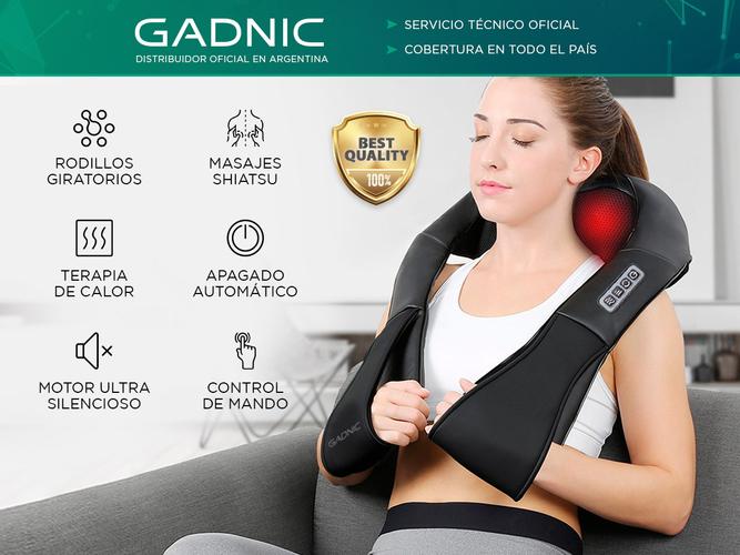 Masajeador Gadnic Ombu Cervical y Lumbar Shiatsu Terapia de Calor - 1