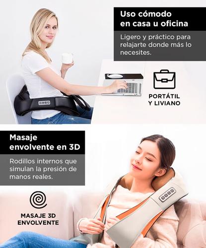 Masajeador Gadnic Ombu Cervical y Lumbar Shiatsu Terapia de Calor - 3