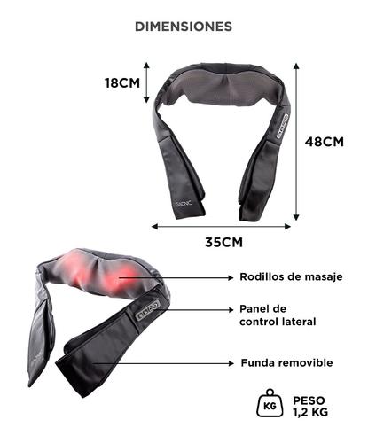 Masajeador Gadnic Ombu Cervical y Lumbar Shiatsu Terapia de Calor - 5