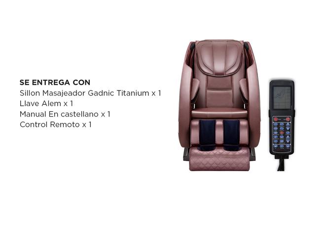 Sillón Masajeador Gadnic Titanium Masaje Cuerpo Completo Terapia De Calor Bluetooth - 6