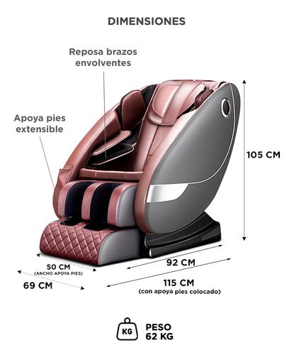 Sillón Masajeador Gadnic Titanium Masaje Cuerpo Completo Terapia De Calor Bluetooth - 5