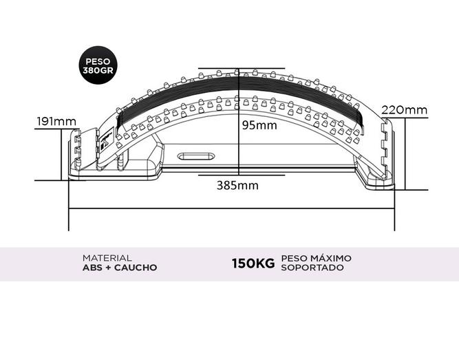Masajeador Gadnic Acupuntura Elongador de Espalda Completa Regulable - 5
