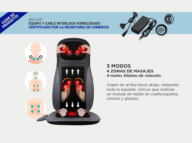 Asiento Masajeador Gadnic Acacia Shiatsu Terapia de Calor Usado - 2