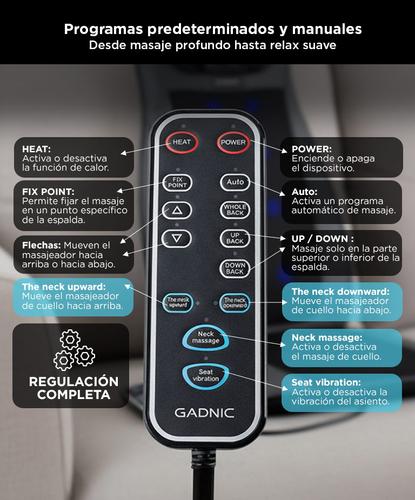 Asiento Masajeador Gadnic Acacia Shiatsu Terapia de Calor - 3