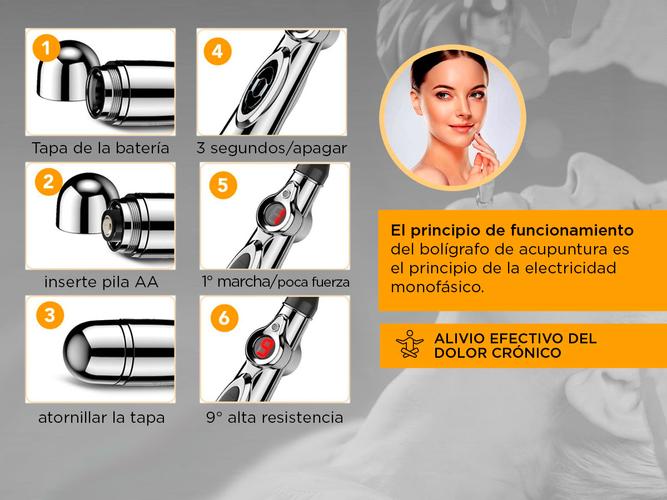Pluma Electro Masajeador Gadnic Acupuntura Terapia - 3