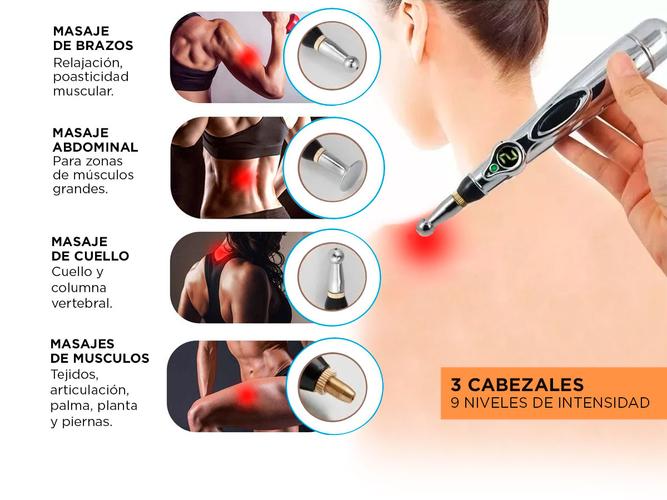 Pluma Electro Masajeador Gadnic Acupuntura Terapia - 4