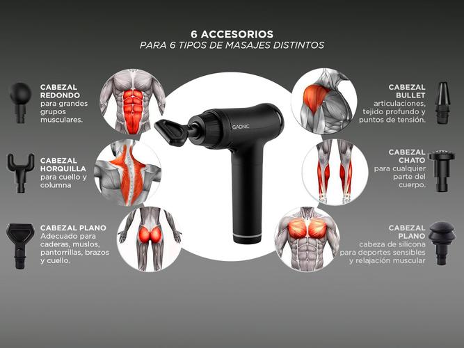 Pistola Masajeadora Gadnic 6 tipos de masajes - 2