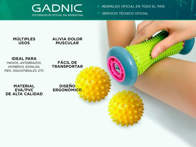 Kit Rodillo De Reflexología Gadnic Bolas Masajeadoras Fascitis Rehabilitacion - 1