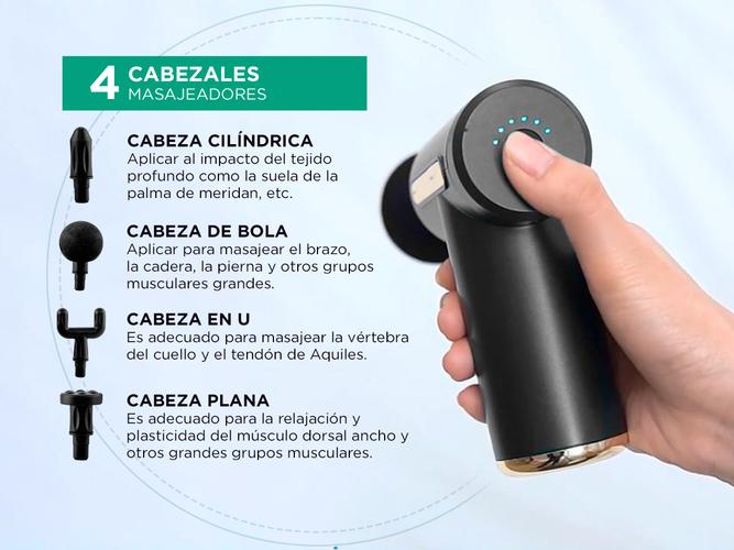 Pistola Masajeadora Gadnic PROMASSAGE Inalámbrica  - 4