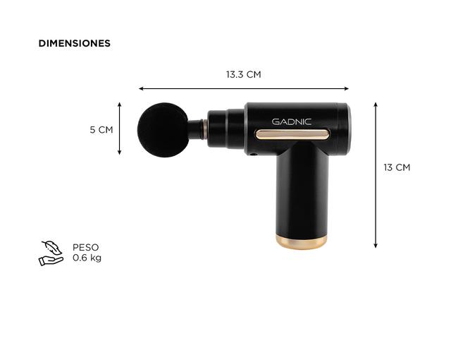 Pistola Masajeadora Gadnic PROMASSAGE Inalámbrica  - 5
