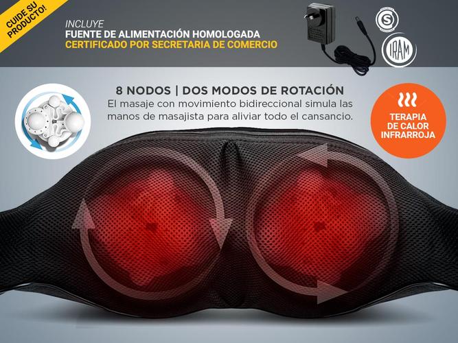 Masajeador De Cuello Gadnic Yapeyú Cervical Recargable Shiatsu - 5
