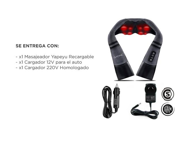 Masajeador De Cuello Gadnic Yapeyú Cervical Recargable Shiatsu - 6