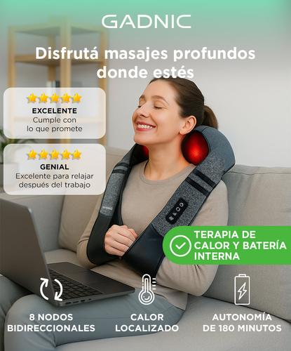 Masajeador De Cuello Gadnic Yapeyú Cervical Recargable Shiatsu - 1