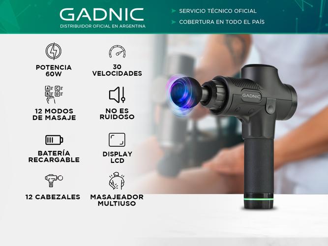 Pistola Masajeadora Exp Mass Gadnic 30 velocidades Usado - 1