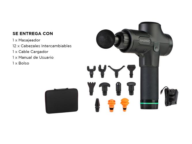 Pistola Masajeadora Exp Mass Gadnic 30 velocidades - 6