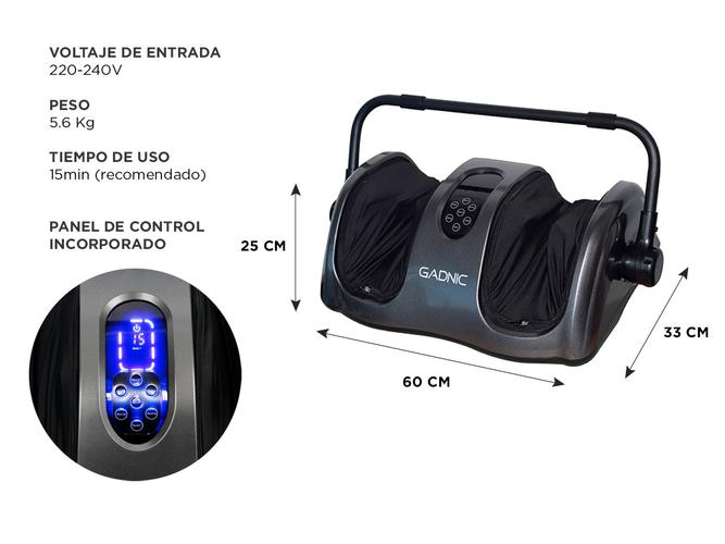 Masajeador De Pies Gadnic Eléctrico Con Tecnología de Calor y Control Remoto - 5