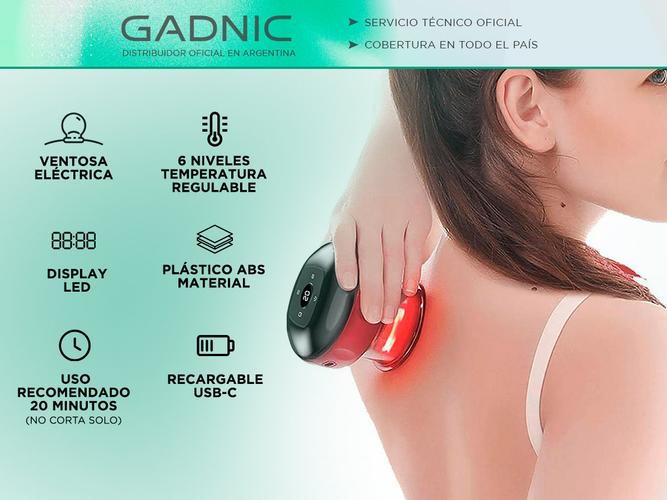 Masajeador por Succión Gadnic DK-11 Masaje Inteligente Ventosas Eléctricas - 1