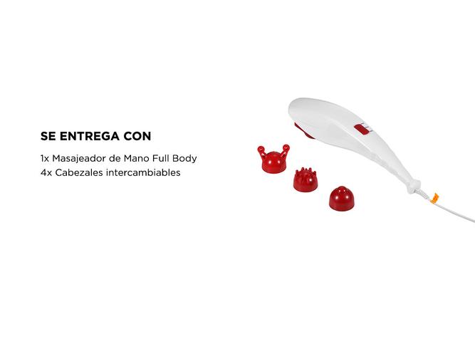 Masajeador de Mano Gadnic Corporal + 4 Cabezales Intercambiables  - 6