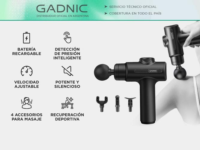 Pistola Masajeadora Gadnic Recargable 6 Niveles Usado - 1