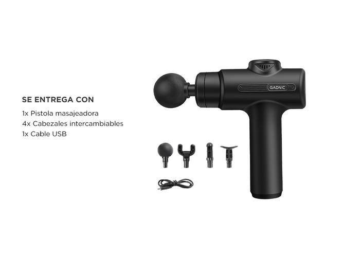 Pistola Masajeadora Gadnic Recargable 6 Niveles - 5