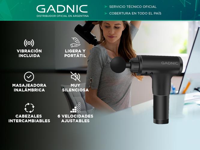 Pistola Masajeadora Gadnic con 4 Cabezales Usado - 1