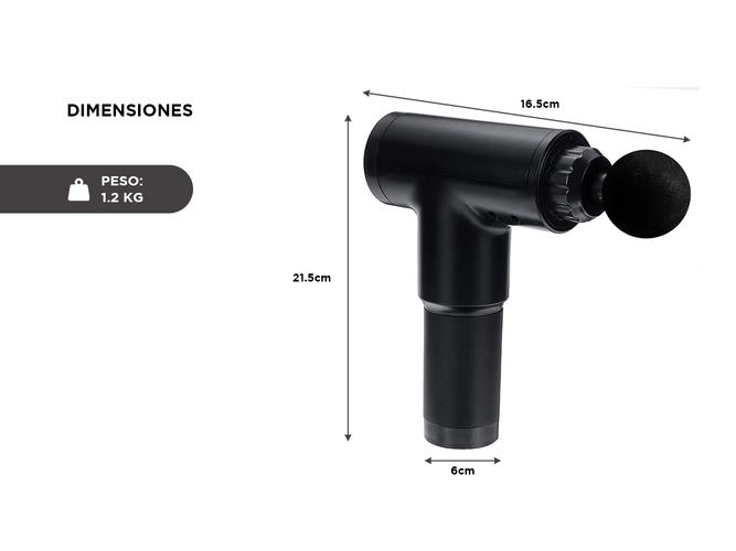 Pistola Masajeadora Gadnic con 4 Cabezales - 4