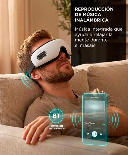 Masajeador de Ojos EyeRelax 3D Gadnic Electrico Inalambrico Vibracion Presion Calor Diseño Plegable Musica Integrada - 3