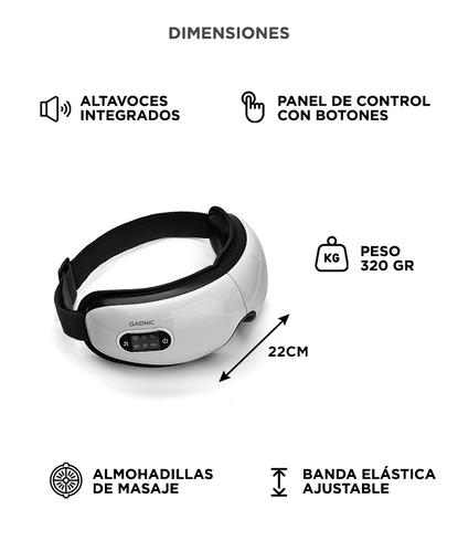 Masajeador de Ojos EyeRelax 3D Gadnic Electrico Inalambrico Vibracion Presion Calor Diseño Plegable Musica Integrada - 5
