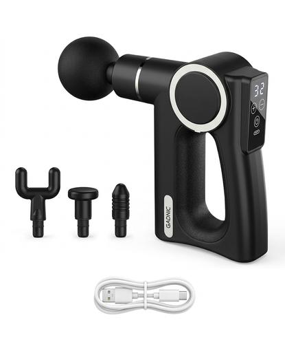 Pistola de Masaje Corporal Gadnic Percusión de Tejido Profundo 32 Niveles Potencia 24W 4 Cabezales - 6