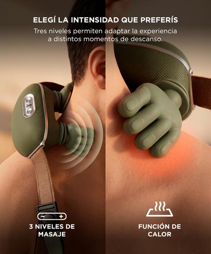 Masajeador Cervical De Cuello Y Hombros Gadnic 20W Motor Brushless 3 Niveles Calor Bateria 2000mAh Conexión Tipo C - 2