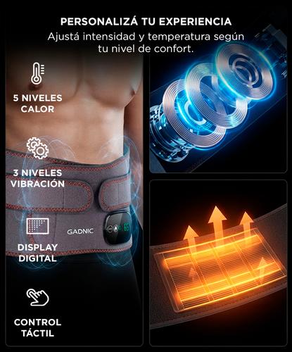 Faja Masajeadora De Cintura Gadnic Inalámbrica Recargable Lumbar Con Calor Y Vibración - 2