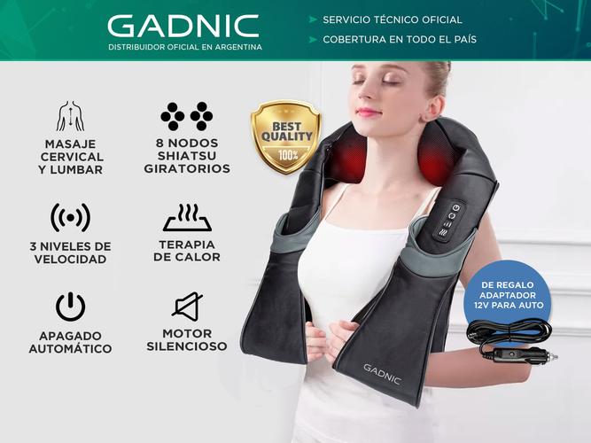  Masajeador Cervical Gadnic ARCE 8 Nodos Shiatsu - 1