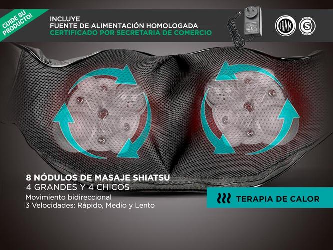  Masajeador Cervical Gadnic ARCE 8 Nodos Shiatsu - 3