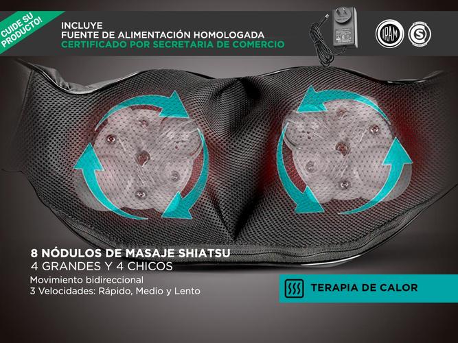 Masajeador Gadnic Cedro Cervical 8 Nodos Shiatsu Terapia de Calor 3 Niveles - 3