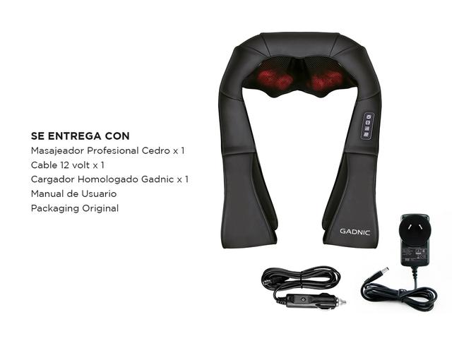 Masajeador Gadnic Cedro Cervical 8 Nodos Shiatsu Terapia de Calor 3 Niveles - 6