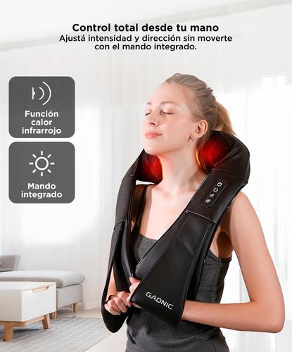 Masajeador Gadnic Cedro Cervical 8 Nodos Shiatsu Terapia de Calor 3 Niveles - 2