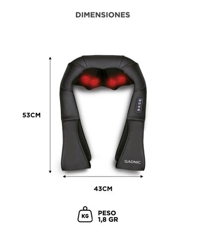 Masajeador Gadnic Cedro Cervical 8 Nodos Shiatsu Terapia de Calor 3 Niveles - 5