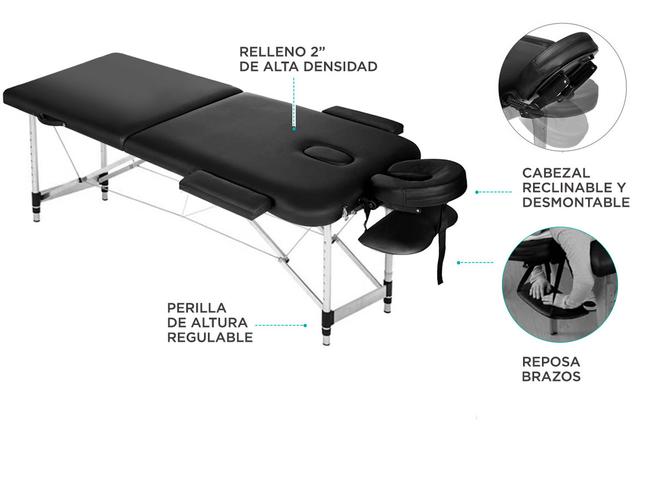 Camilla Para Masajes Gadnic Profesional Hasta 240kg 185x70cm Plegable - 3