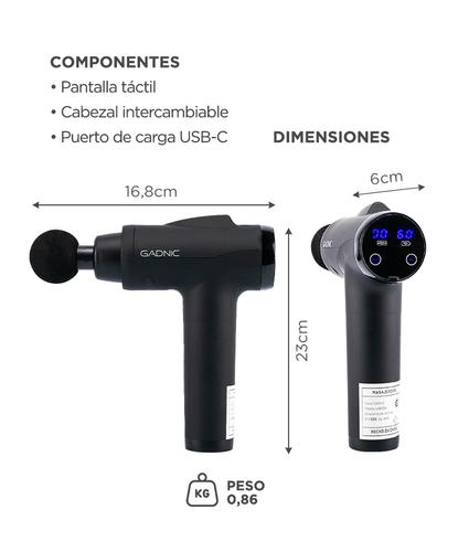 Pistola Masajeadora Muscular Gadnic Inalámbrica  - 5