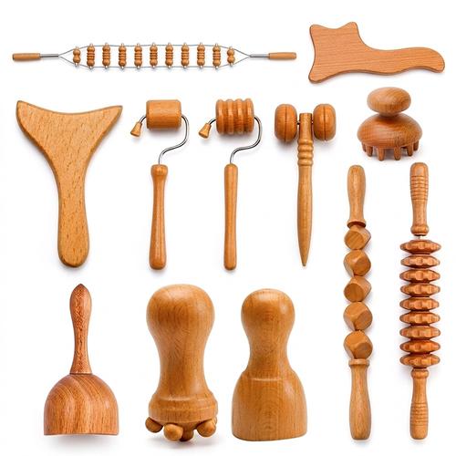 Set Maderoterapia 12 Piezas Gadnic De Madera  Facial Corporal Completo  - 0