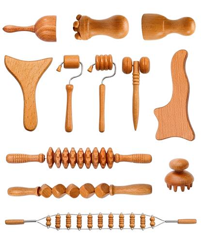 Set Maderoterapia 12 Piezas Gadnic De Madera  Facial Corporal Completo  - 6