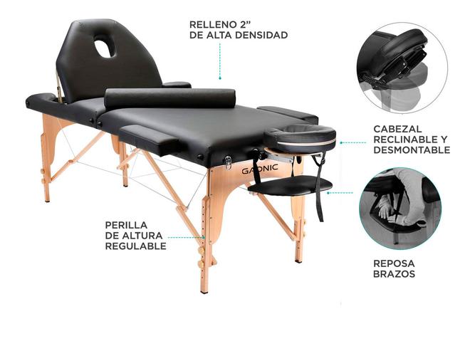 Camilla Para Masajes Gadnic Portable 3 Secciones - 3