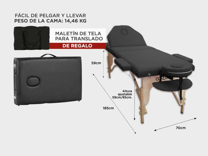 Camilla Para Masajes Gadnic Portable 3 Secciones - 4
