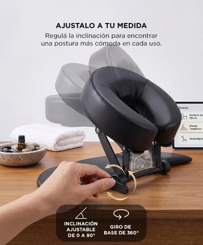 Almohada Reposacabeza Masajeadora De Escritorio Gadnic Ajustable 0 A 90 Grados Plegable Con Giro 360 Y Soporte Facial Acolchado - 2