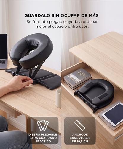 Almohada Reposacabeza Masajeadora De Escritorio Gadnic Ajustable 0 A 90 Grados Plegable Con Giro 360 Y Soporte Facial Acolchado - 4