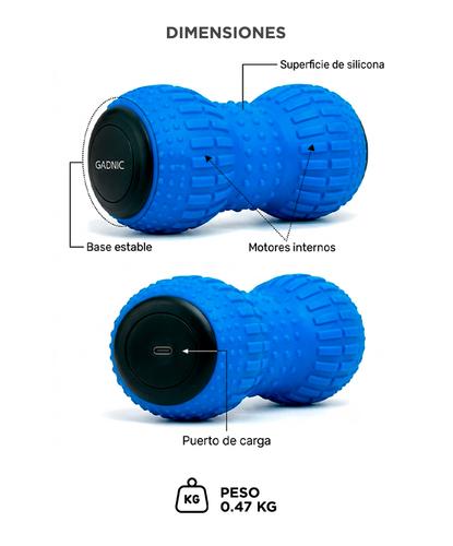 Masajeador Fascitis Plantar Gadnic Vibratorio Rodillo Para Pies Recargable Portátil  - 5