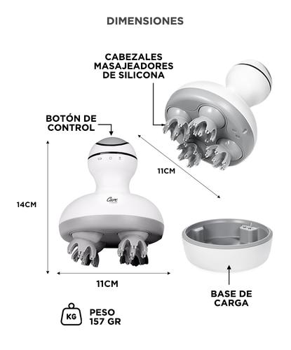 Masajeador Electrico Care By Gadnic Cuero Cabelludo Y Cuerpo Recargable Bateria 1200mAh 4 Modos IPX7 Carga Potencia 5W Silicona ABS  - 5