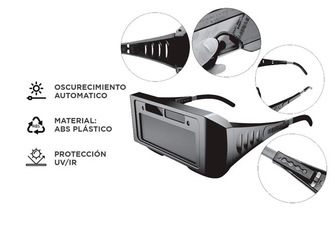 Antiparra Fotosensible Para Soldar Gadnic Regulable Seguridad - 3