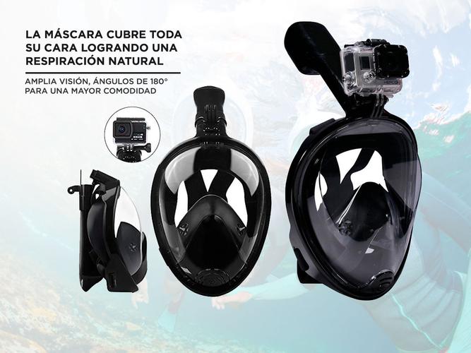 Mascara Snorkel Gadnic Buceo Integral Conexion Gopro - 3