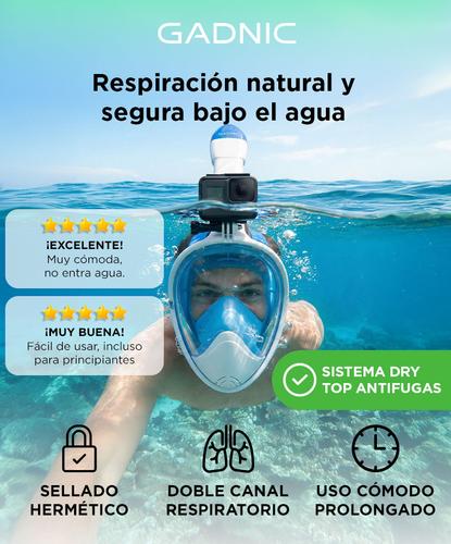 Mascara Snorkel Gadnic Buceo Integral Conexion Gopro - 1